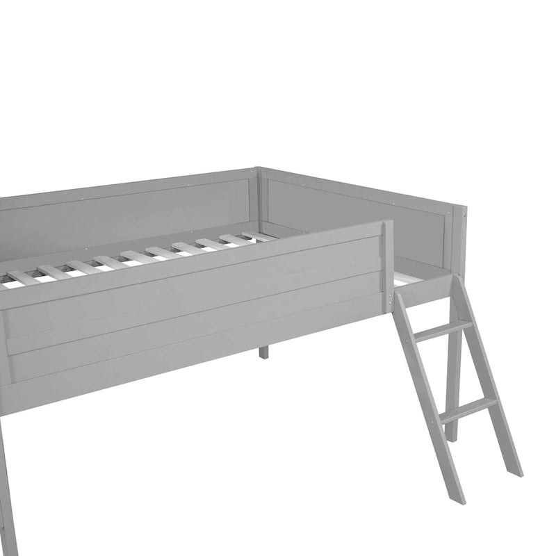 Full Size Wood Gaming Loft Bed with LED Desk & Storage (400lb Capacity)