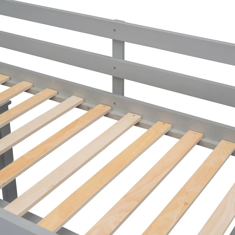 Solid Wood Loft Bed with Desk