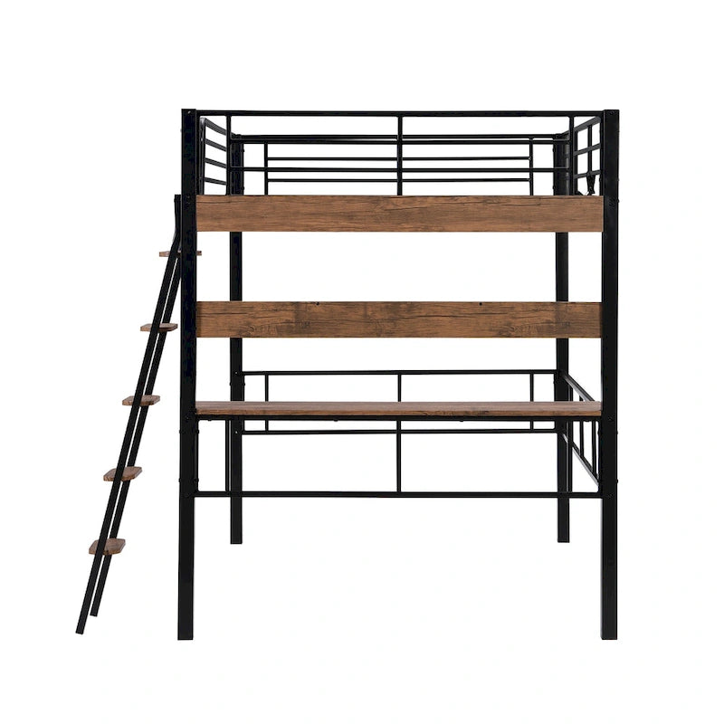 Full Metal Loft Bed with Desk