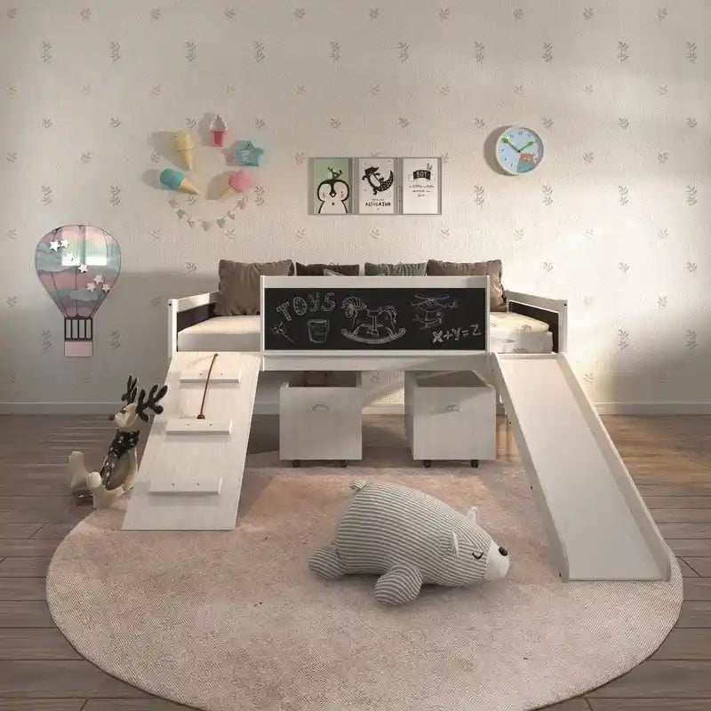 Taylor & Olive Gardenia White Wash Twin Low-loft Bed