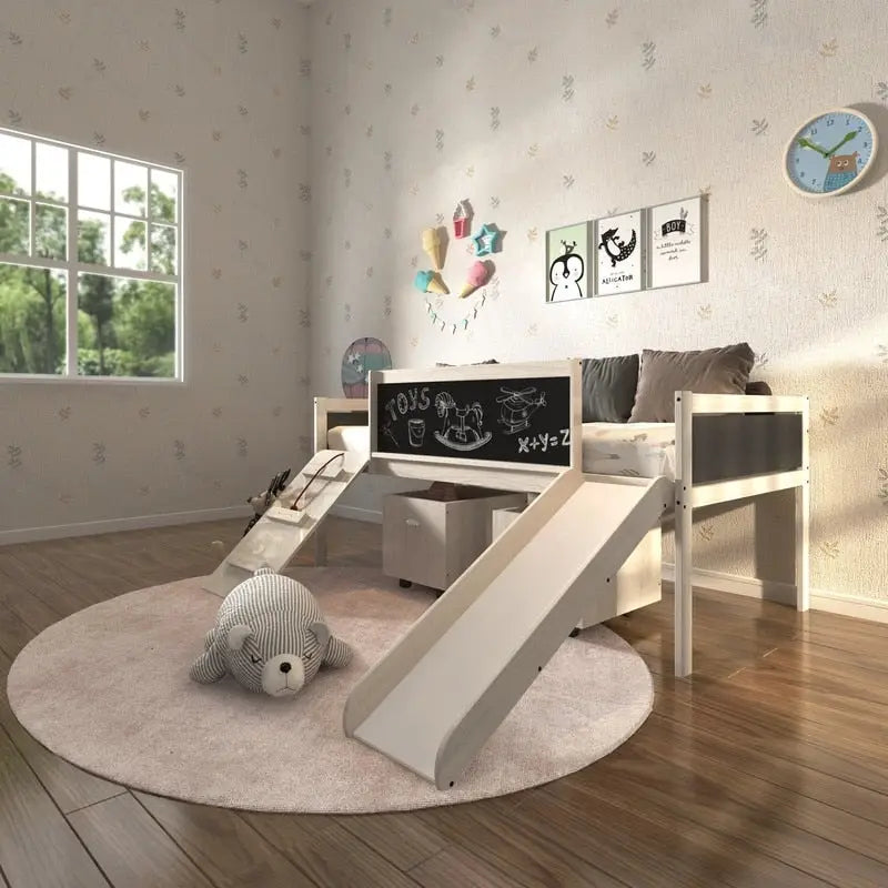 Taylor & Olive Gardenia White Wash Twin Low-loft Bed
