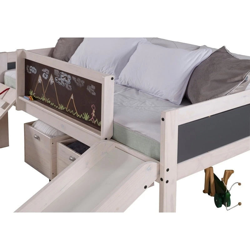 Taylor & Olive Gardenia White Wash Twin Low-loft Bed