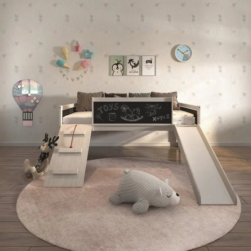 Taylor & Olive Gardenia White Wash Twin Low-loft Bed