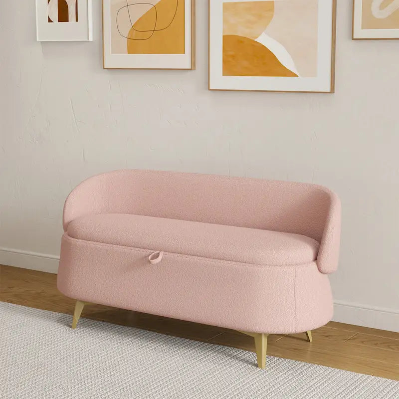 Teddy Fleece Storage Bed Bench