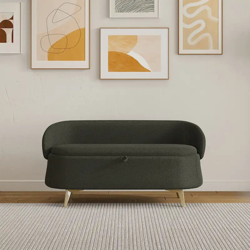 Teddy Fleece Storage Bed Bench