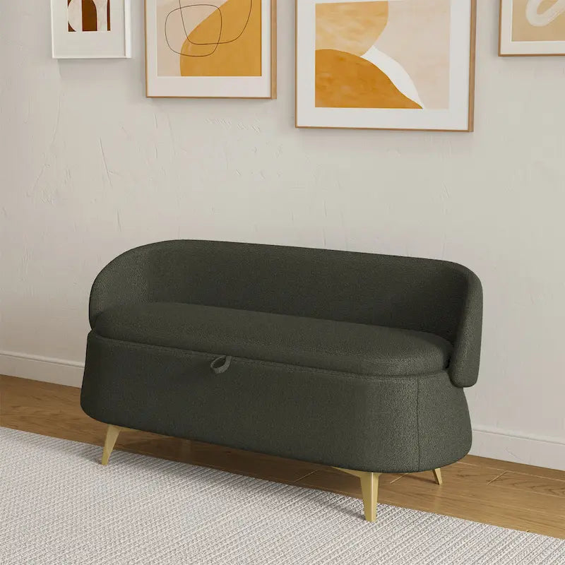 Teddy Fleece Storage Bed Bench