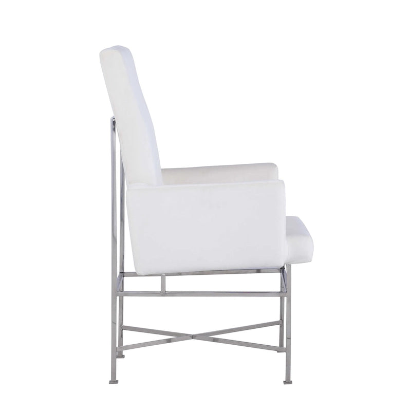Somette Contemporary Arm Chair with Steel Frame, Set of 2