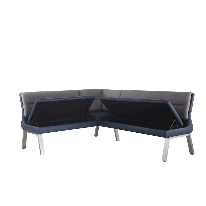 Somette Janice Two-Tone Nook and Table Dining Set