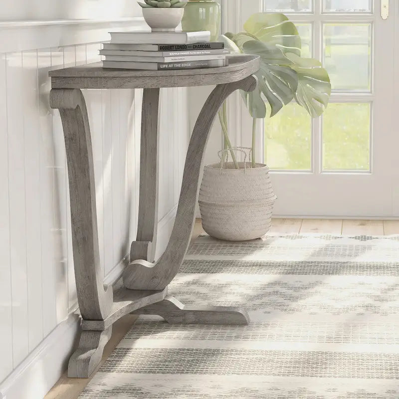 DH BASIC Farmhouse Vintage Grey Oak 48-inch Entryway Console Table by Denhour