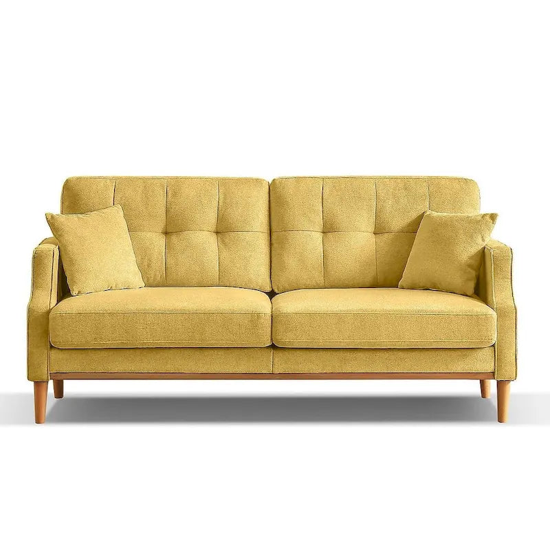 Modern 3-seat Fabric Sofa with USB Charge Port