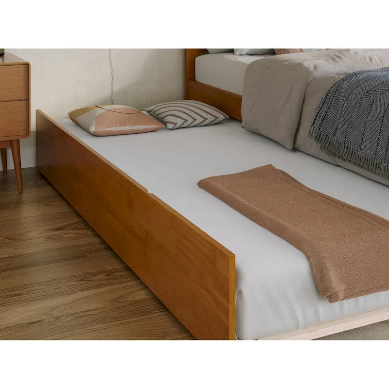Madison Platform Bed with Footboard and Twin Trundle