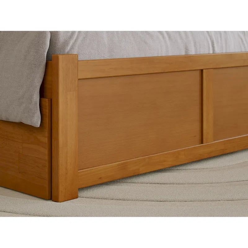 Madison Platform Bed with Footboard and Twin Trundle