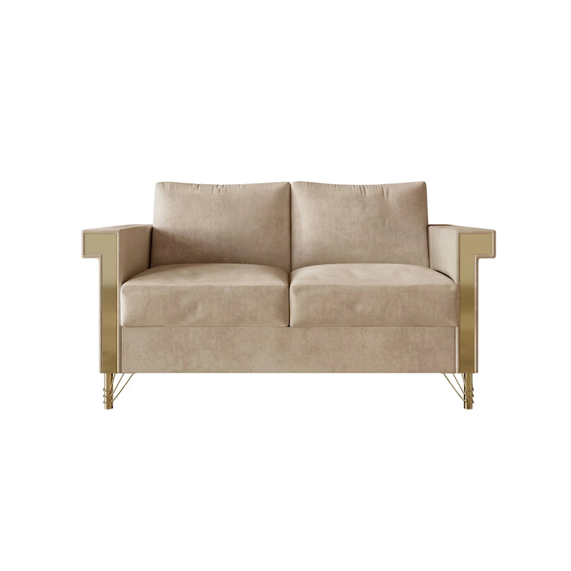 CraftPorch Luxurious Velvet Upholstered Loveseat