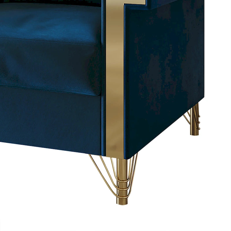 CraftPorch Luxurious Velvet Upholstered Loveseat