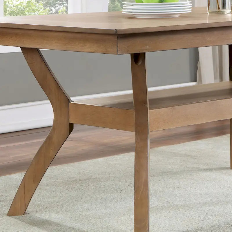 Copper Grove Schmidt 64-inch Wood Dining Table with Shelf