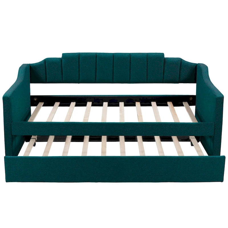 Nestfair Upholstered Twin Daybed with Trundle