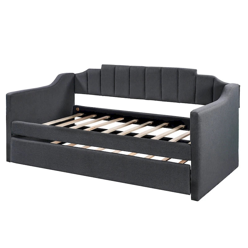 Nestfair Upholstered Twin Daybed with Trundle
