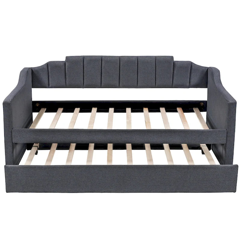 Nestfair Upholstered Twin Daybed with Trundle