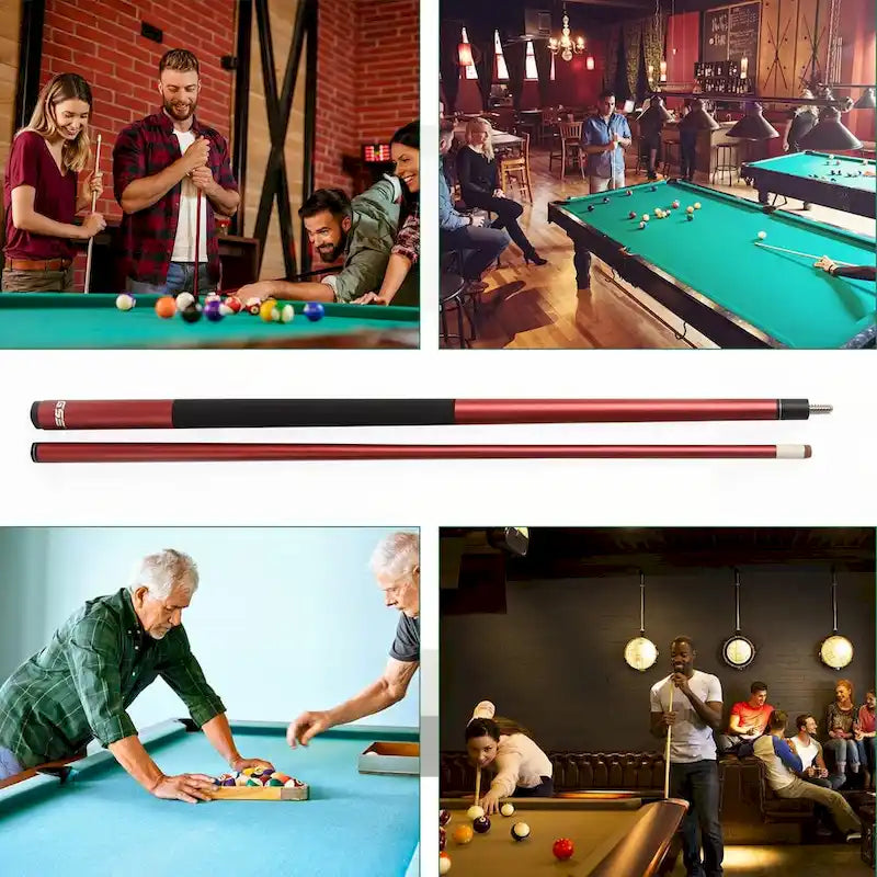GSE 58 2-Piece Fiberglass Graphite Composite Billiard Pool Cue Stick for Men/Women, Great for House or Commercial/Bar Use