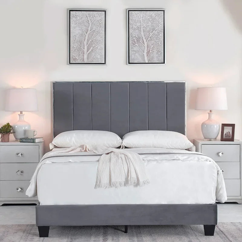 Mallory Upholstered Platform Bed by US PRIDE FURNITURE
