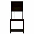 FM Furniture Sawgrass Writing Computer Desk with 5 Open Shelves and Hutch