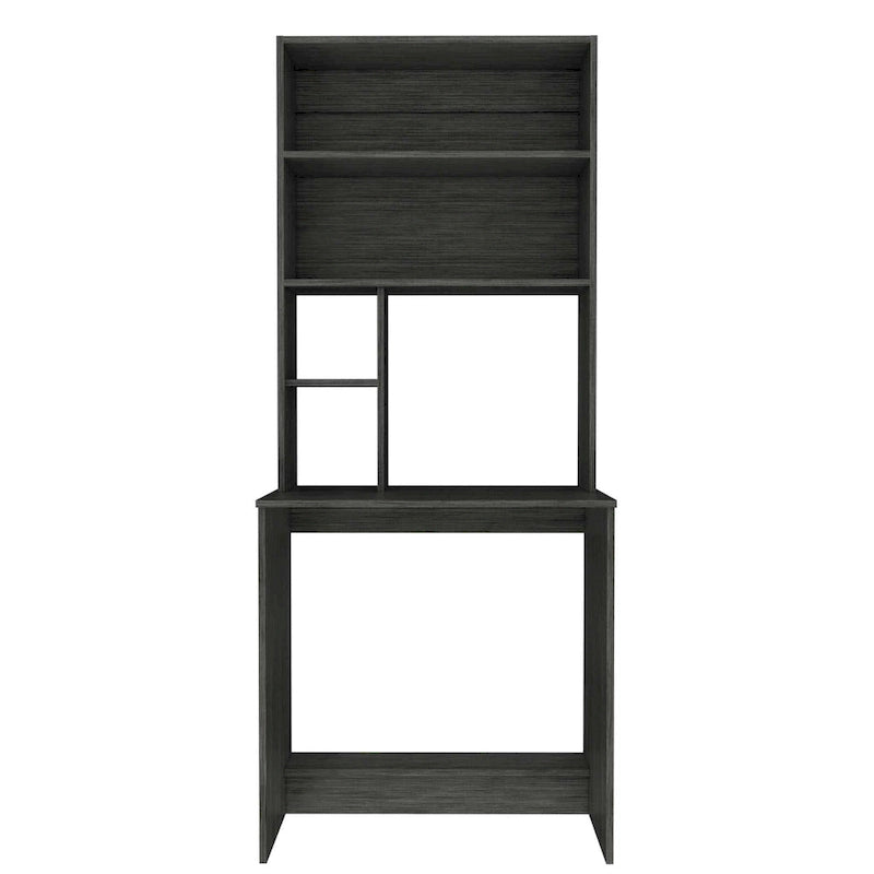 FM Furniture Sawgrass Writing Computer Desk with 5 Open Shelves and Hutch
