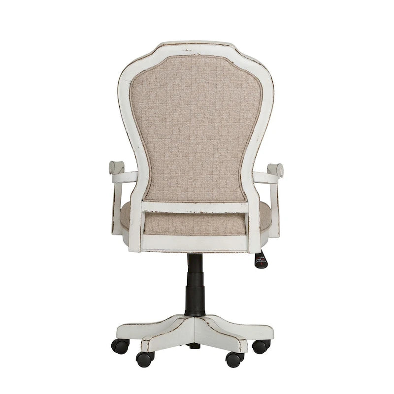 Magnolia Manor Antique White Weathered Bark Jr Executive Desk Chair