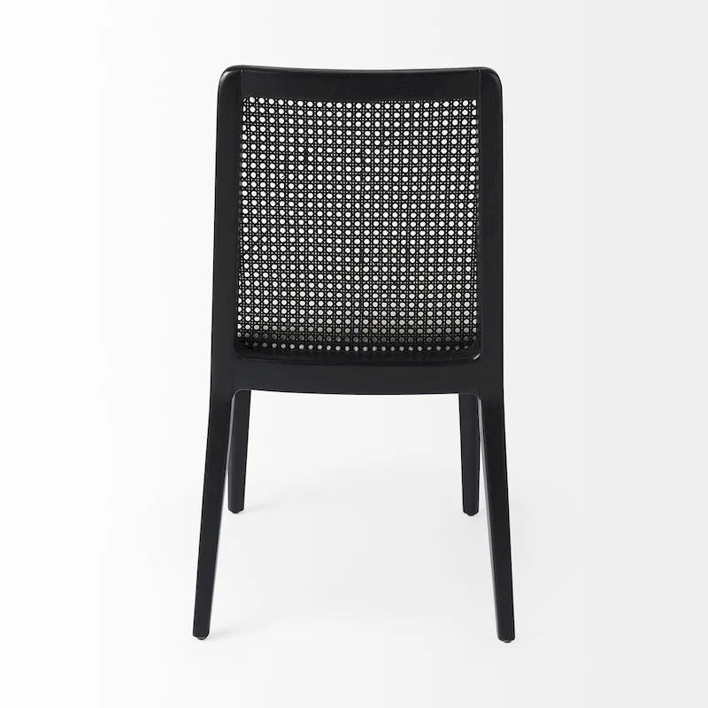 Clara Light Brown Wood Cream Seat Armless Dining Chair