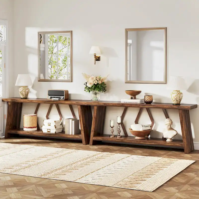 70.9-Inch Console Sofa Table with Storage for Entryway Living Room