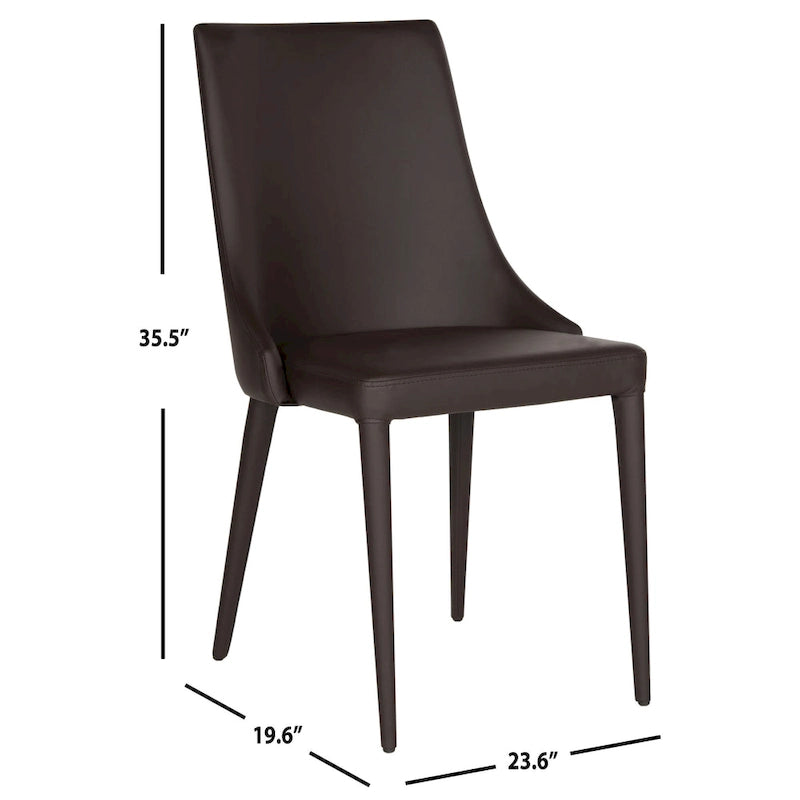 SAFAVIEH Socorro Mid-Century Modern White Dining Chair (Set of 2) - 23.6 x 19.6 x 35.5 - 24Wx20Dx36H