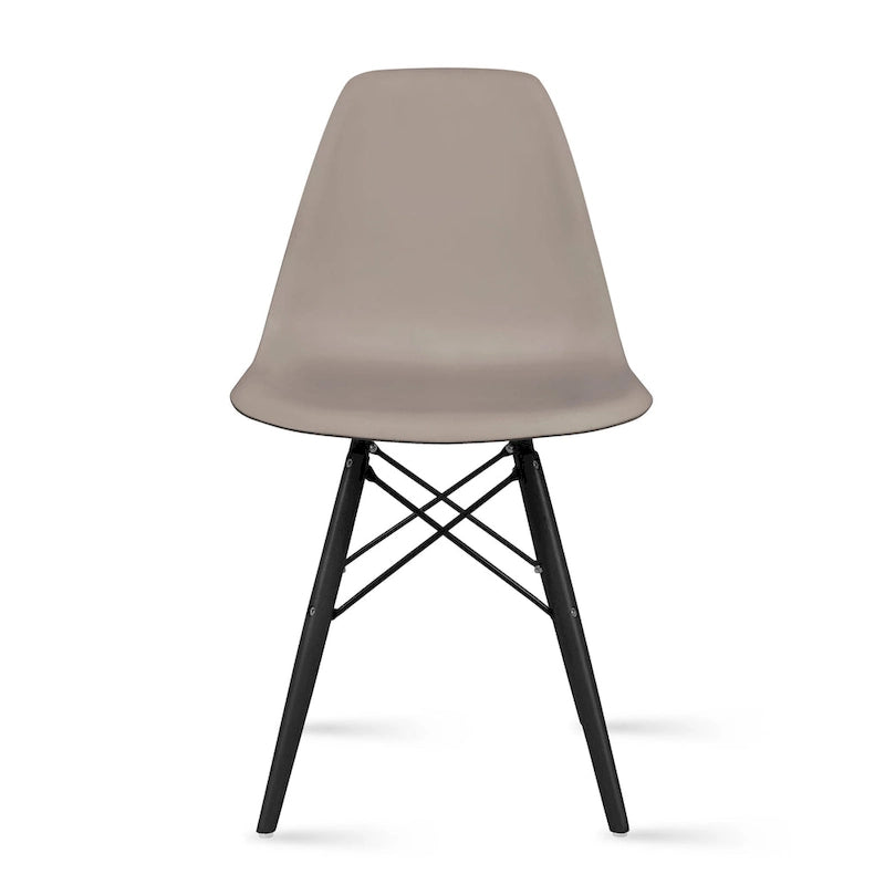 Designer Plastic/ Black Legs Retro Armless Eiffel Chair