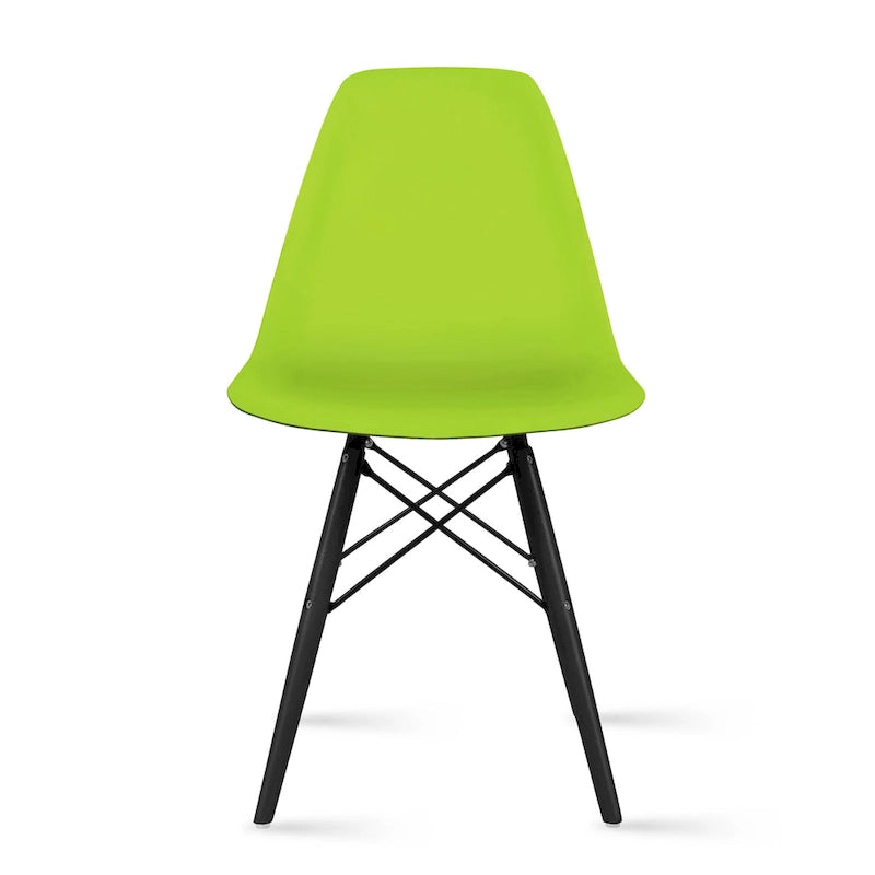 Designer Plastic/ Black Legs Retro Armless Eiffel Chair