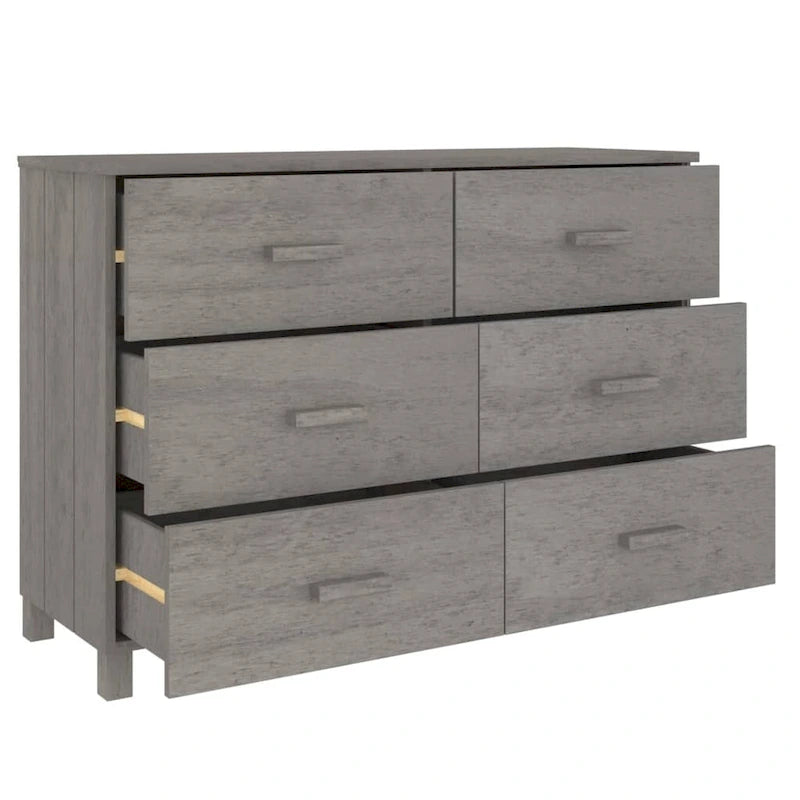 vidaXL Sideboard Buffet Console Cabinet with Storage HAMAR Solid Wood Pine - 44.5x15.7x31.5