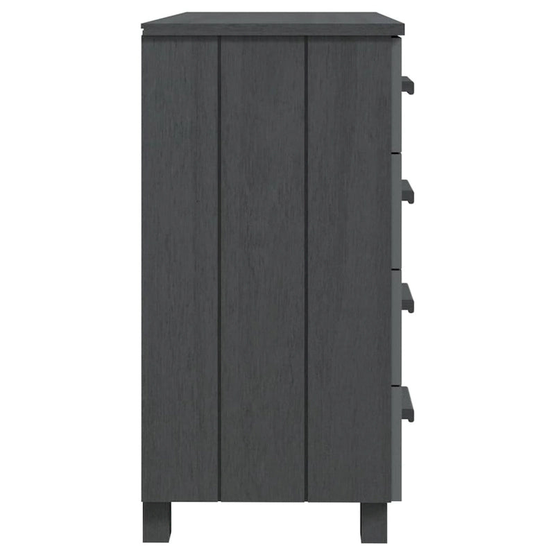 vidaXL Sideboard Bar Buffet Console Cabinet with Drawers HAMAR Solid Wood Pine - 31.1x15.7x31.5