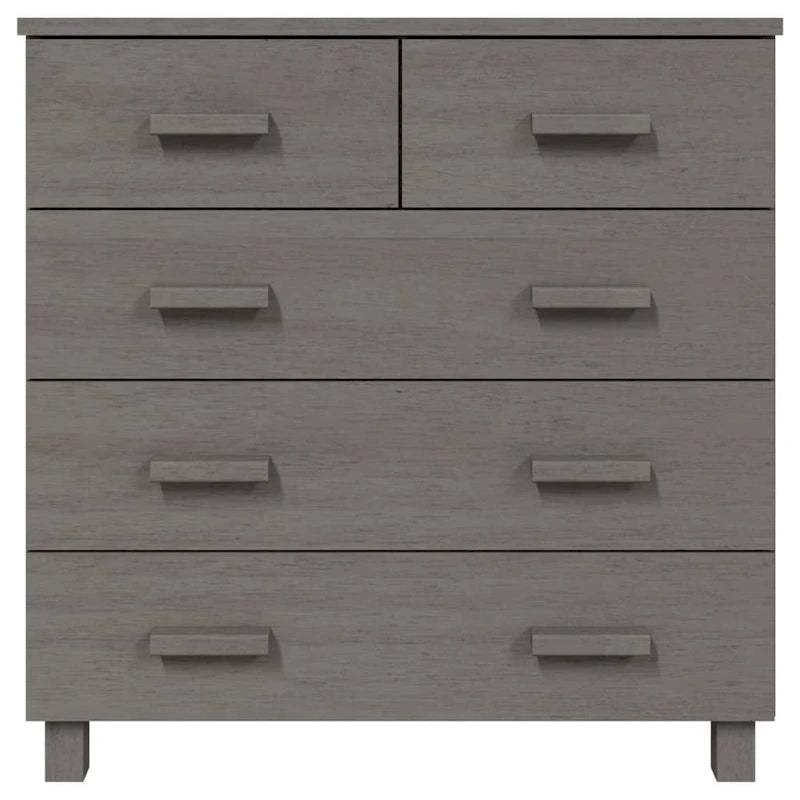 vidaXL Sideboard Bar Buffet Console Cabinet with Drawers HAMAR Solid Wood Pine - 31.1x15.7x31.5