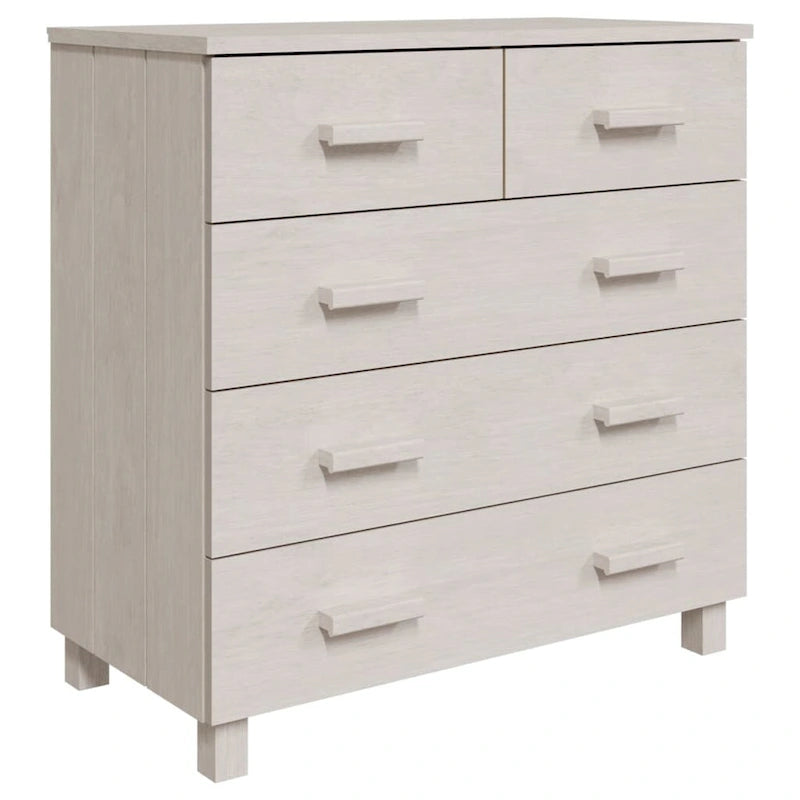 vidaXL Sideboard Bar Buffet Console Cabinet with Drawers HAMAR Solid Wood Pine - 31.1x15.7x31.5