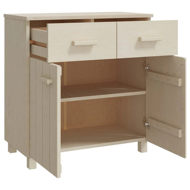 vidaXL Sideboard Buffet Console Cabinet with Storage HAMAR Solid Wood Pine - 31.1x15.7x31.5