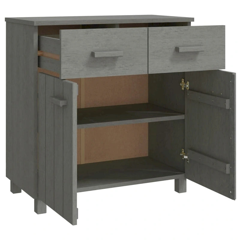 vidaXL Sideboard Buffet Console Cabinet with Storage HAMAR Solid Wood Pine - 31.1x15.7x31.5