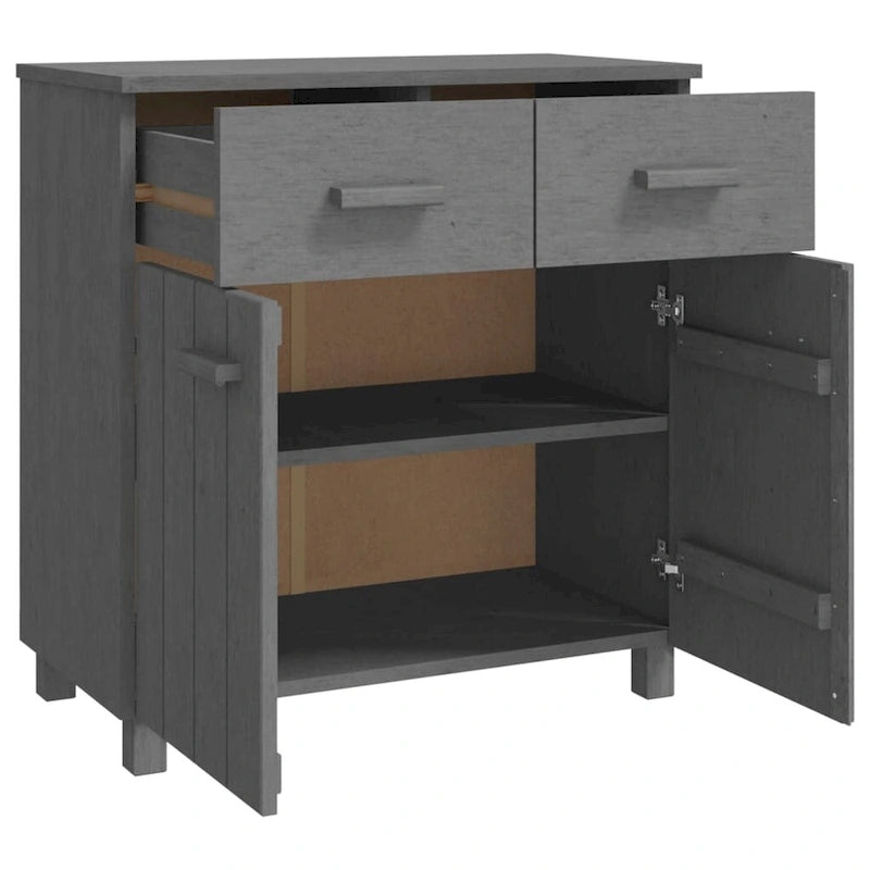 vidaXL Sideboard Buffet Console Cabinet with Storage HAMAR Solid Wood Pine - 31.1x15.7x31.5
