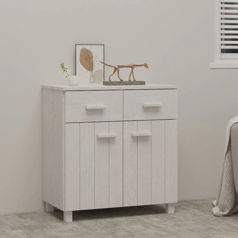 vidaXL Sideboard Buffet Console Cabinet with Storage HAMAR Solid Wood Pine - 31.1x15.7x31.5