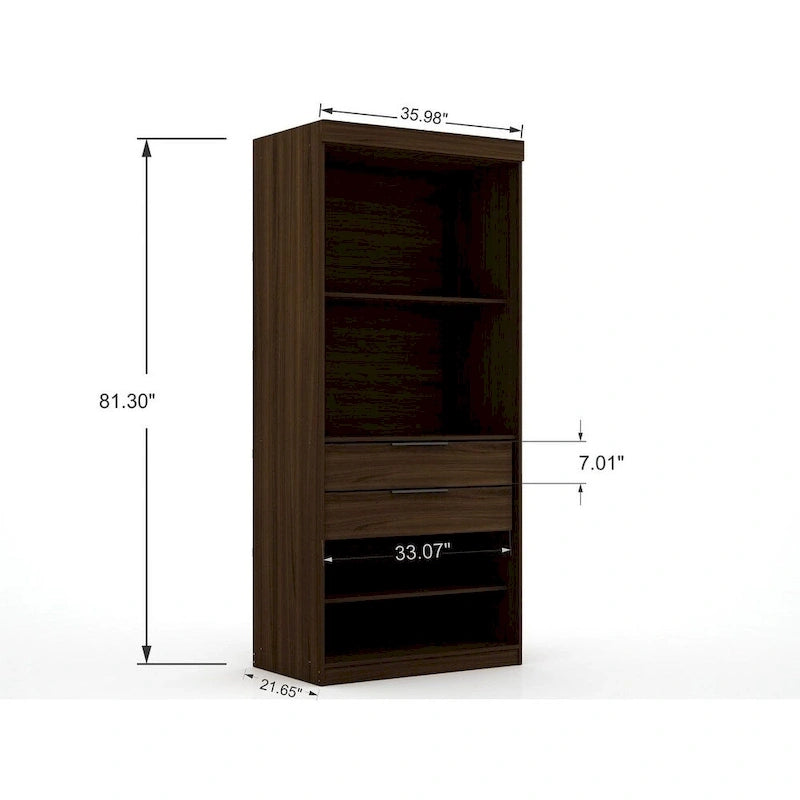 Mulberry Open 1 Sectional Modern Armoire Wardrobe Closet