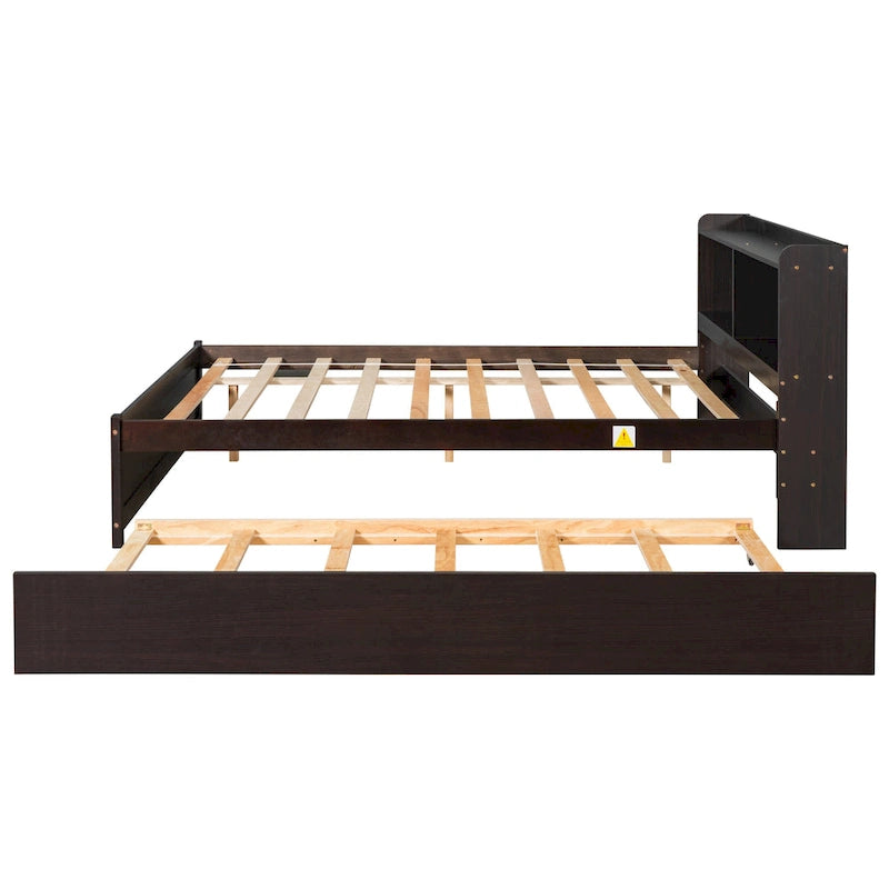 Full Bed with Trundle Bookcase