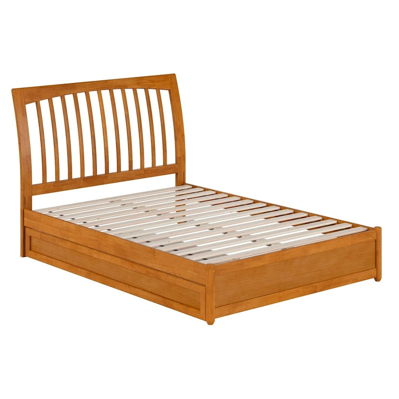 Roslyn Platform Bed with Panel Footboard and Twin Trundle