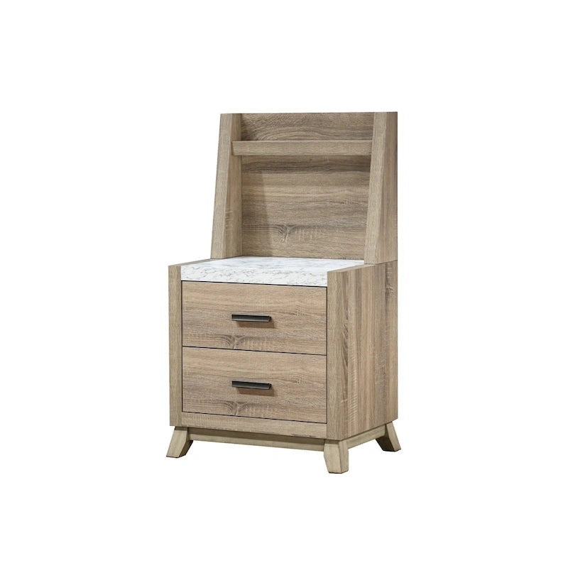 Daemon 3 Piece Light Brown Panel Bedroom Set