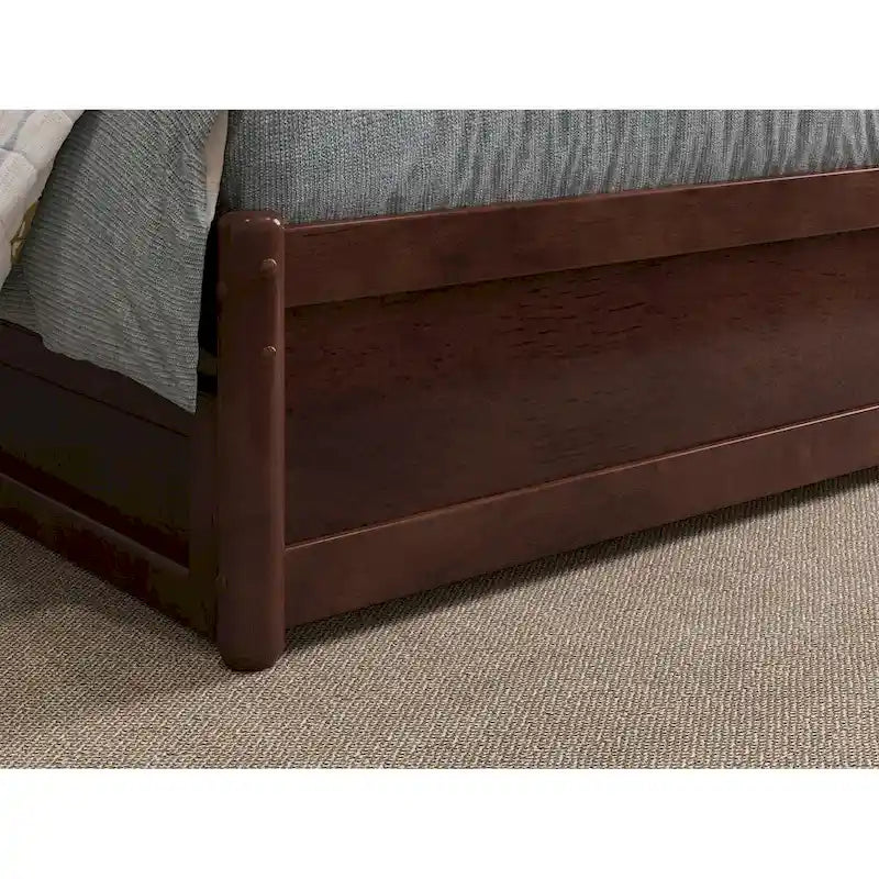 Everett Platform Bed with Panel Footboard and Twin Trundle