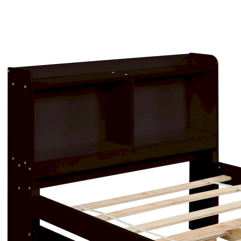 Bed with Trundle,Bookcase