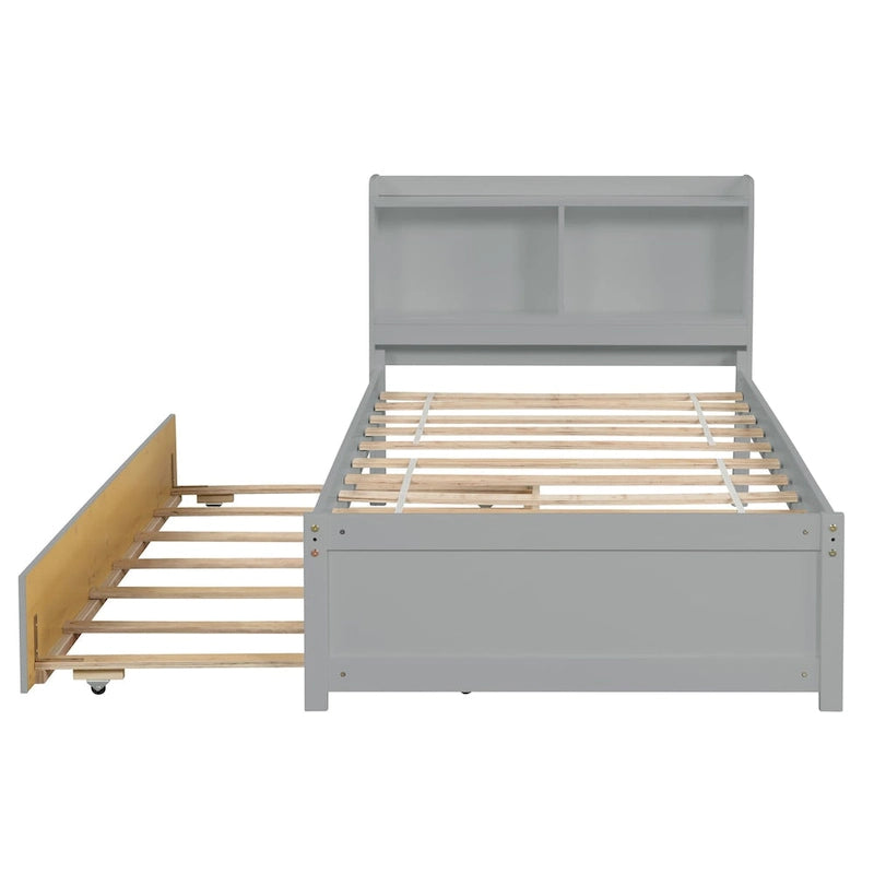 Bed with Trundle,Bookcase