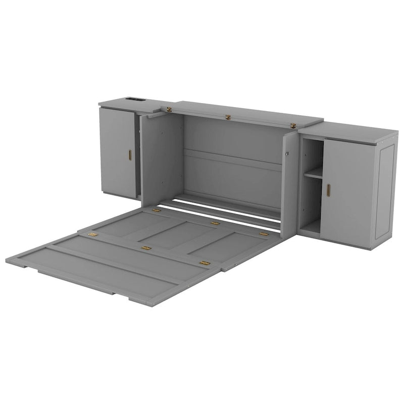 QW Full Size Murphy Bed with Shelves