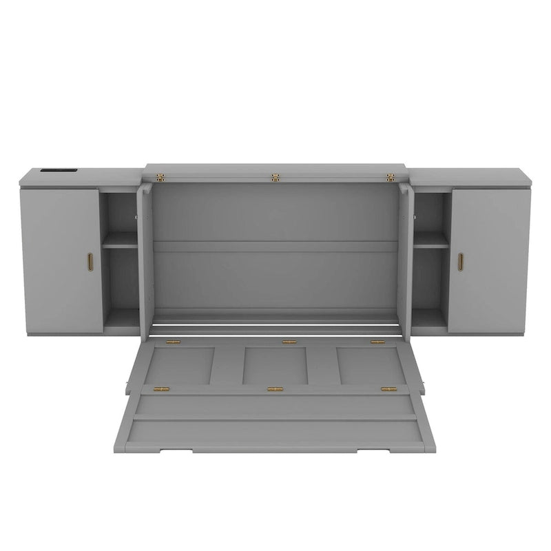 QW Full Size Murphy Bed with Shelves