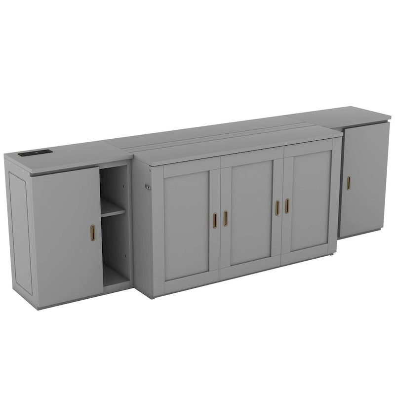 QW Full Size Murphy Bed with Shelves